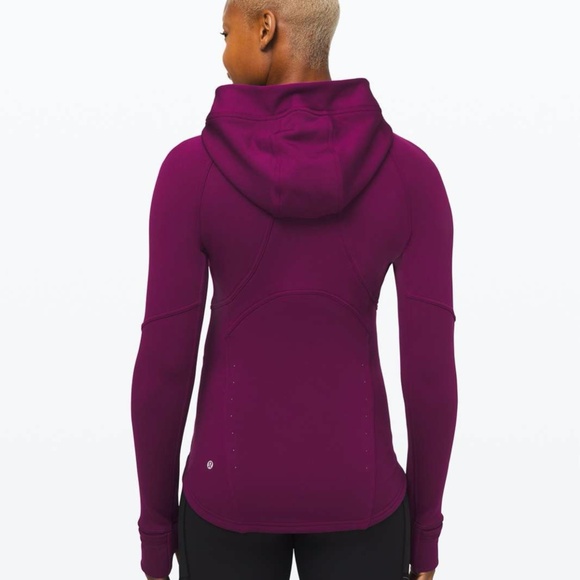 Lululemon Fleece Flurry Zip Up Hoodie Jacket Sweater Plum Marvel - Sz 8 - Picture 14 of 16